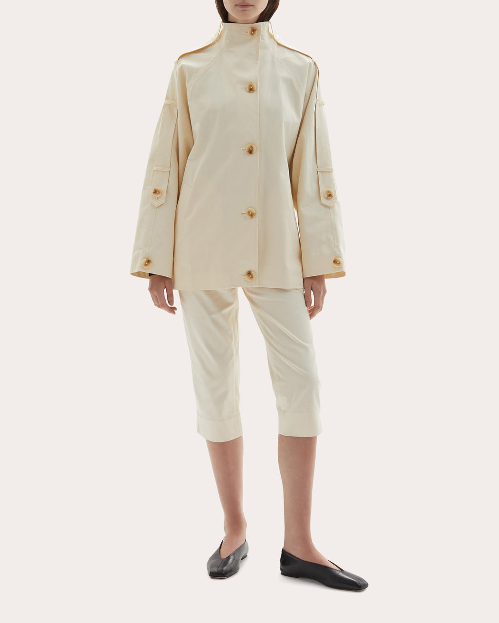Sara Cotton Oversized Trench Jacket