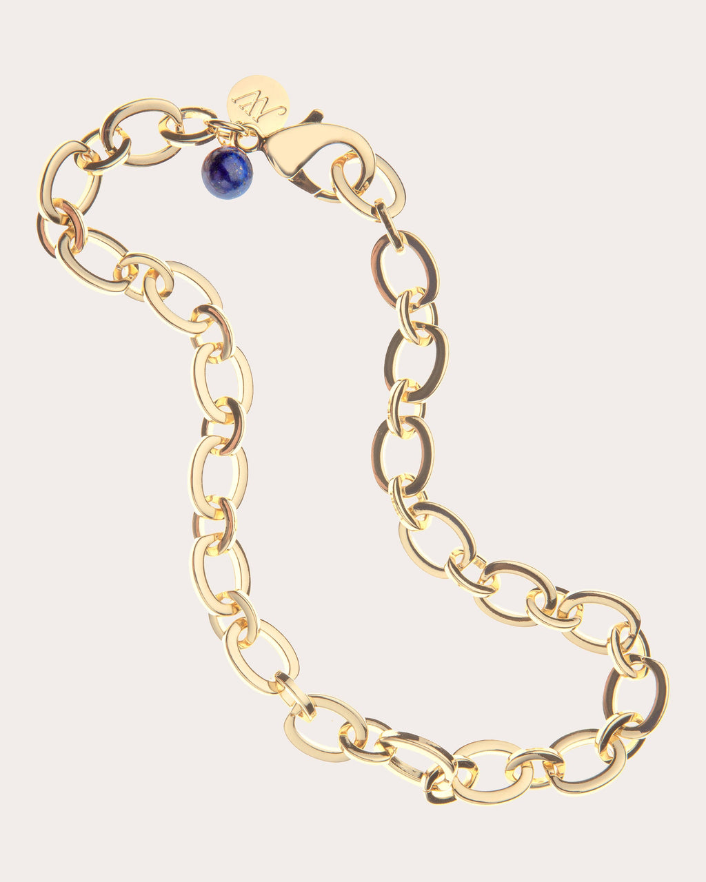 Lapis Lazuli Chunky Link Chain Necklace