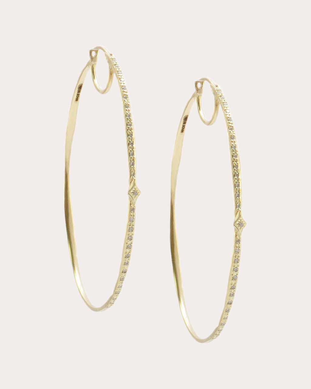 Diamond & 18k Gold Sueno Oval Hoop Earrings