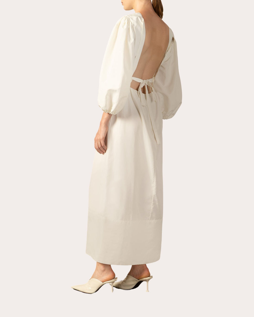Gathered Open Back Maxi Dress