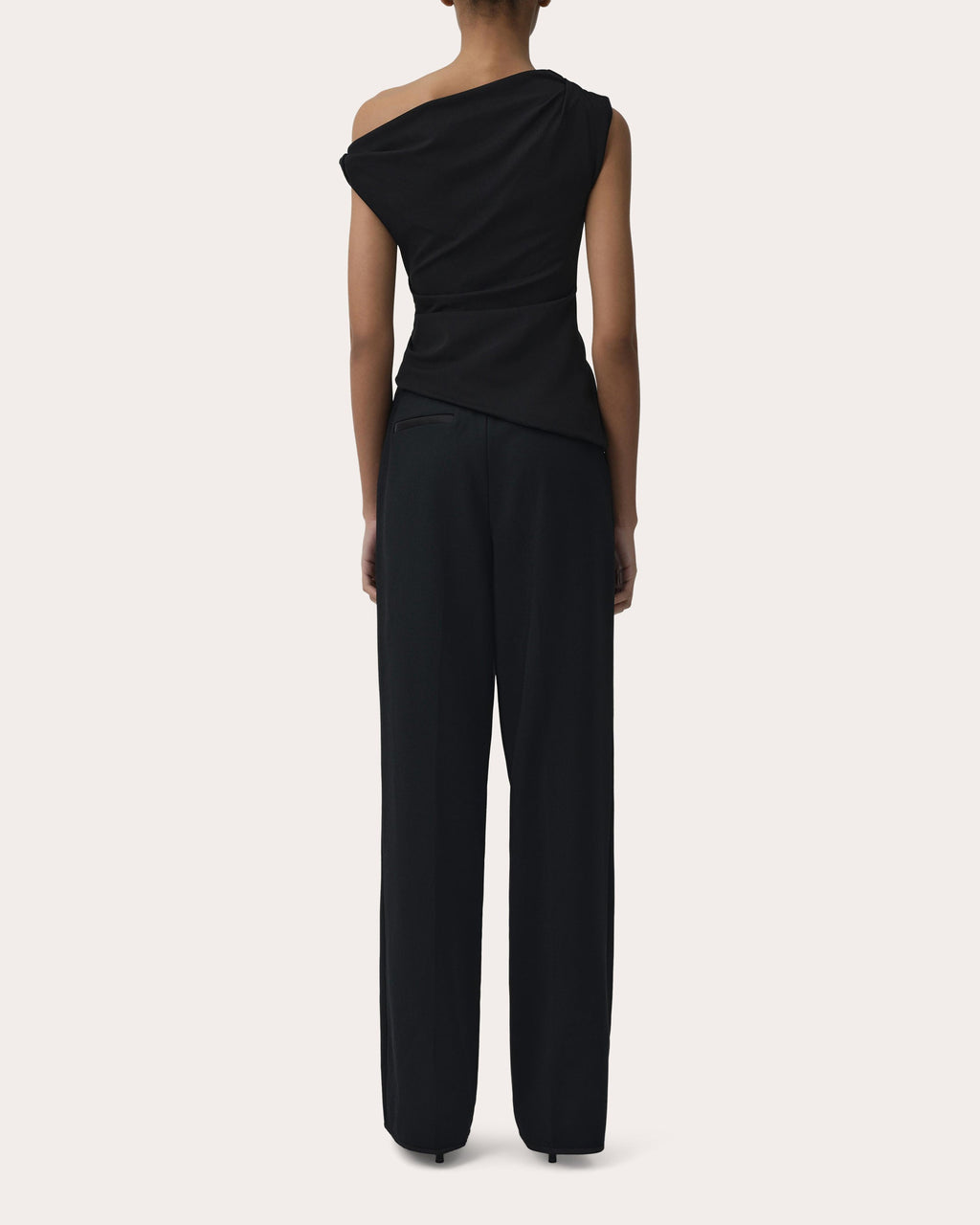 Zerra Ponte Asymmetric Draped Top