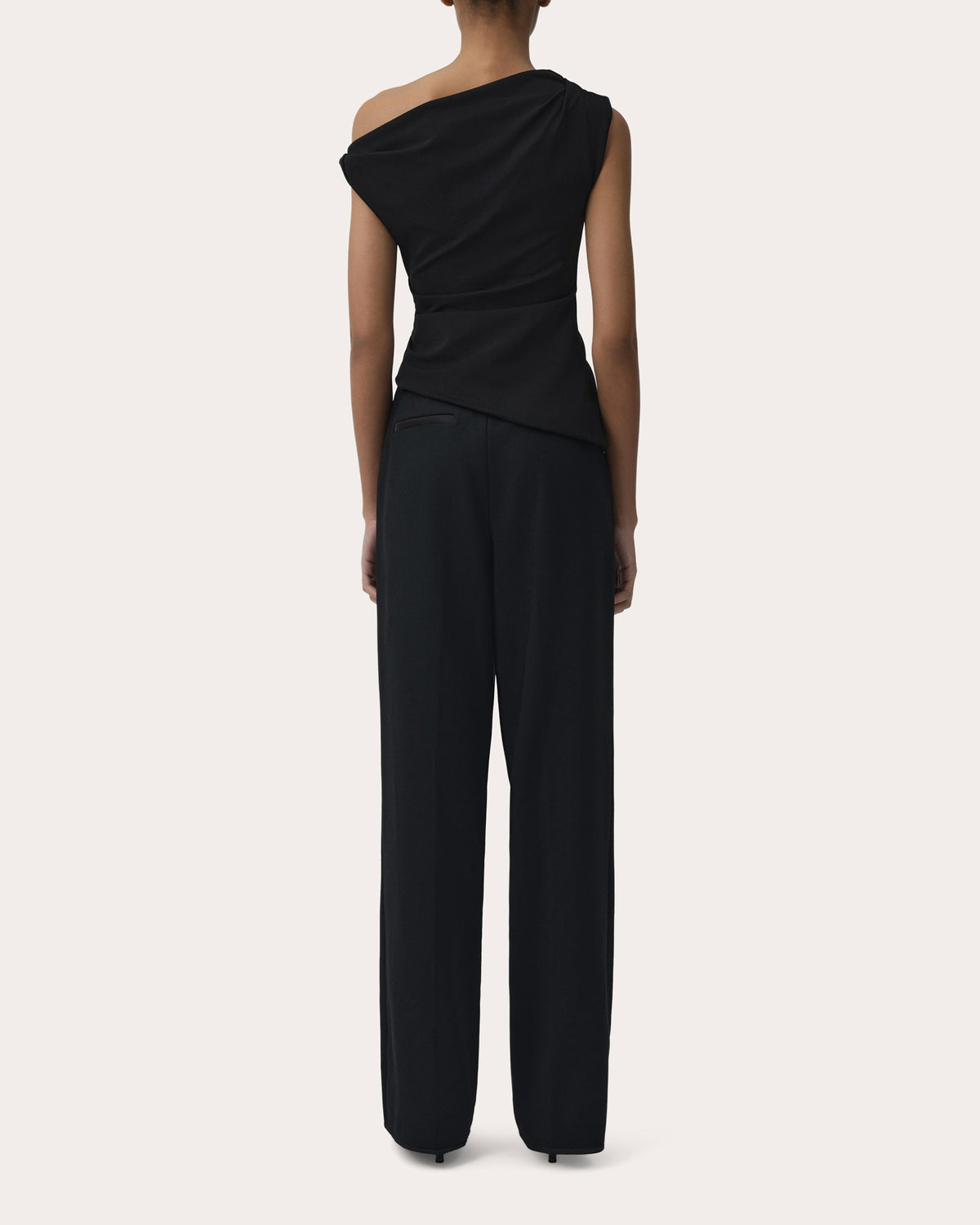 Zerra Ponte Asymmetric Draped Top