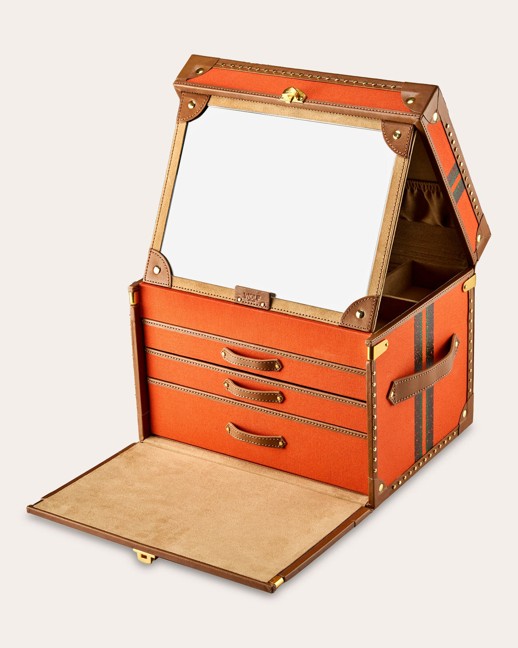 Ida Trunk Canvas Jewelry Box