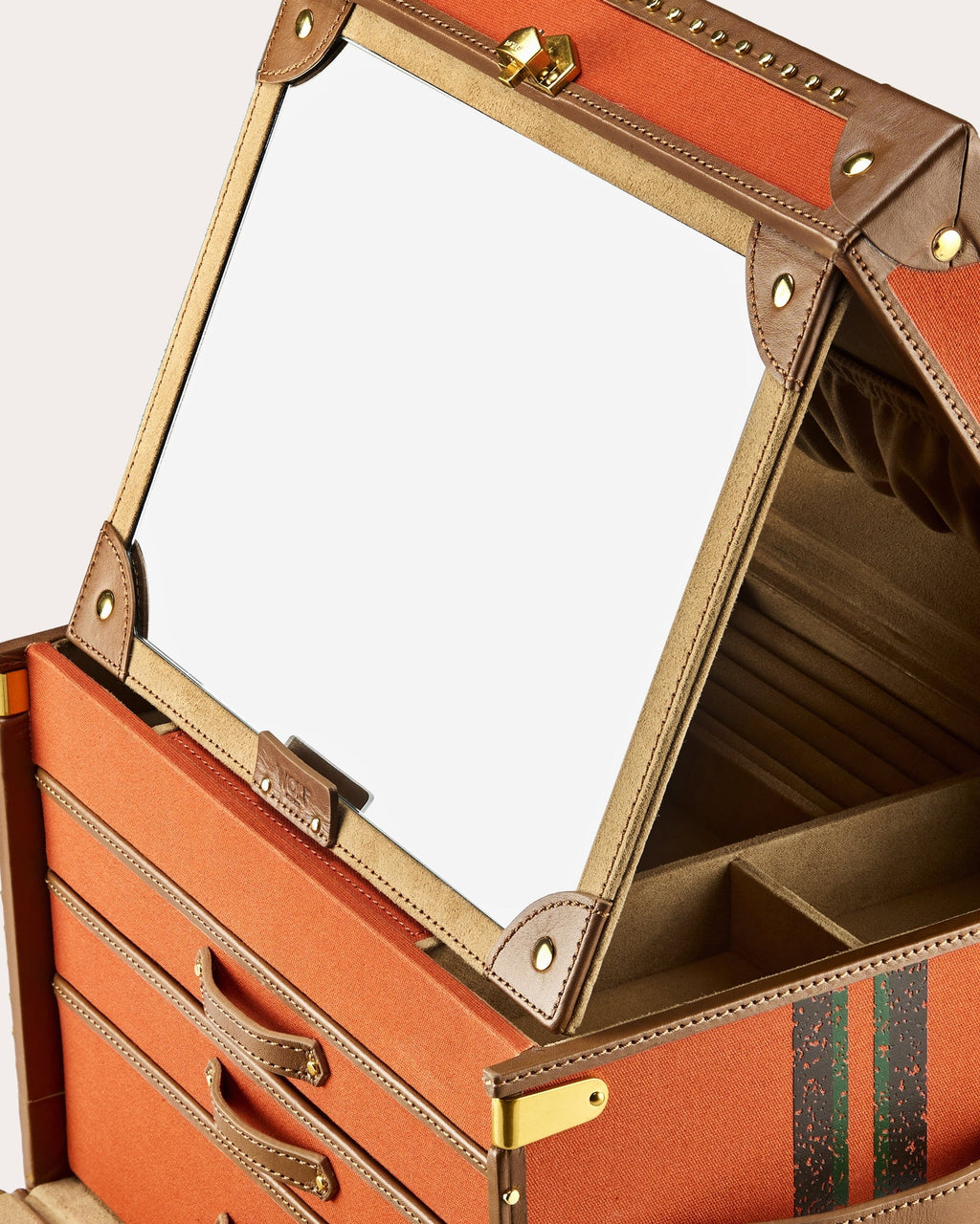 Ida Trunk Canvas Jewelry Box