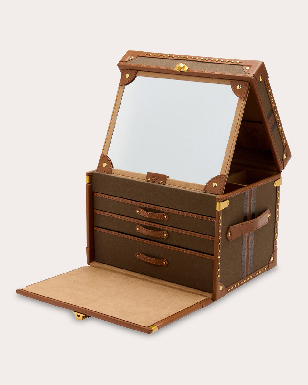 Ida Trunk Canvas Jewelry Box