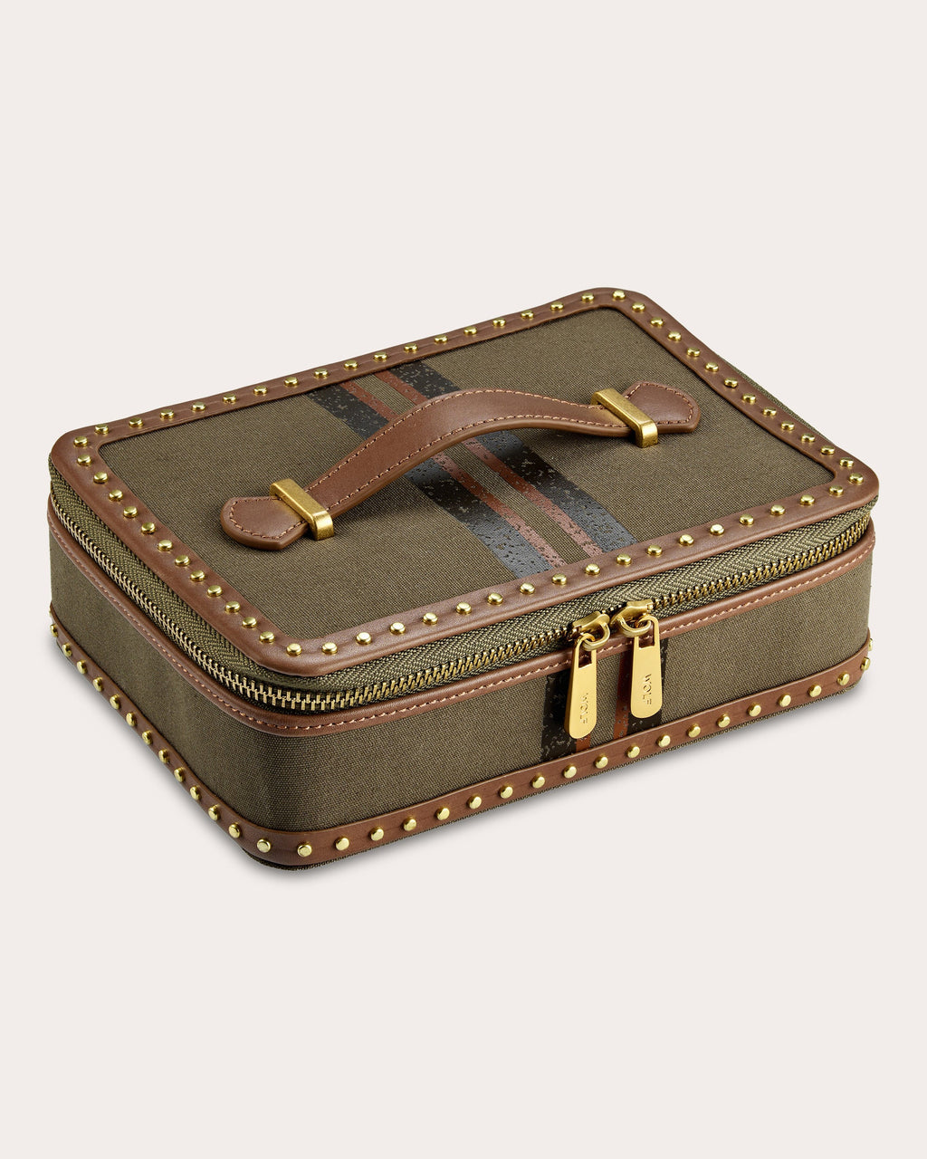 Ida Travel Zip Canvas Jewelry Case