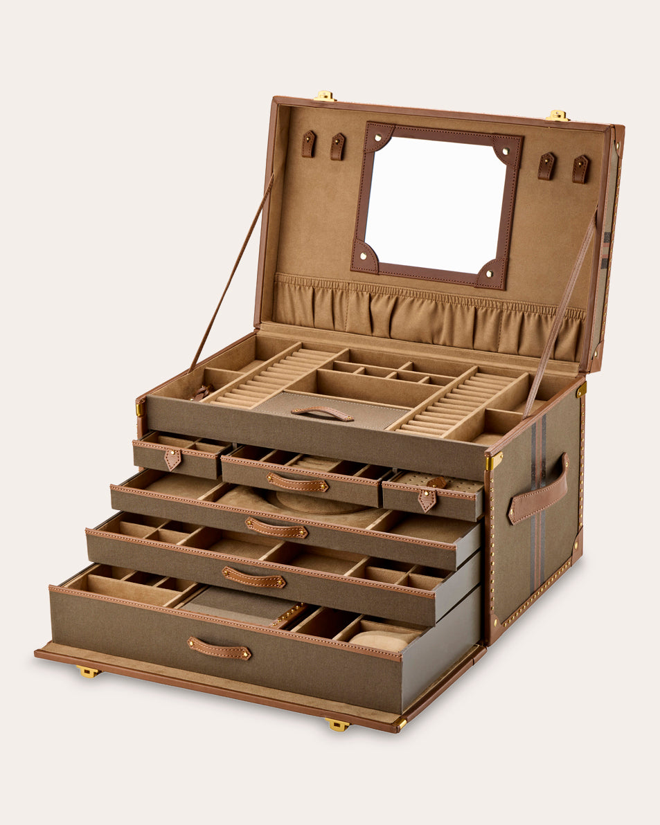 Ida Extra Large Canvas Jewelry Trunk