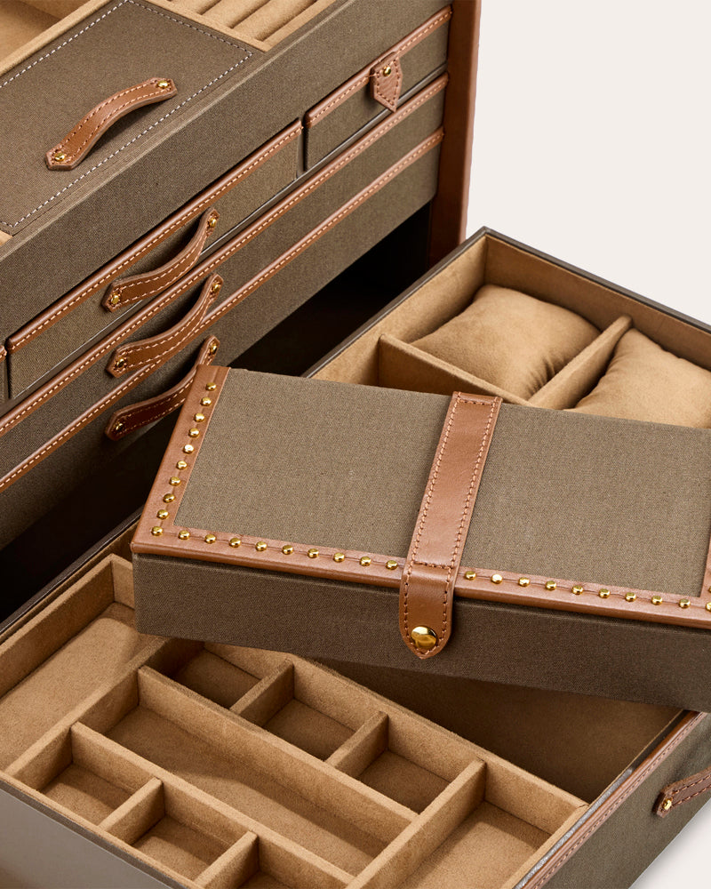 Ida Extra Large Canvas Jewelry Trunk