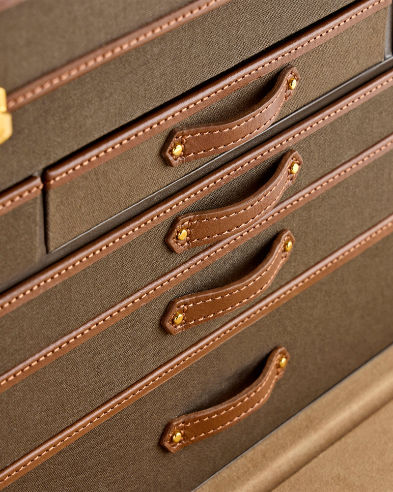 Ida Extra Large Canvas Jewelry Trunk