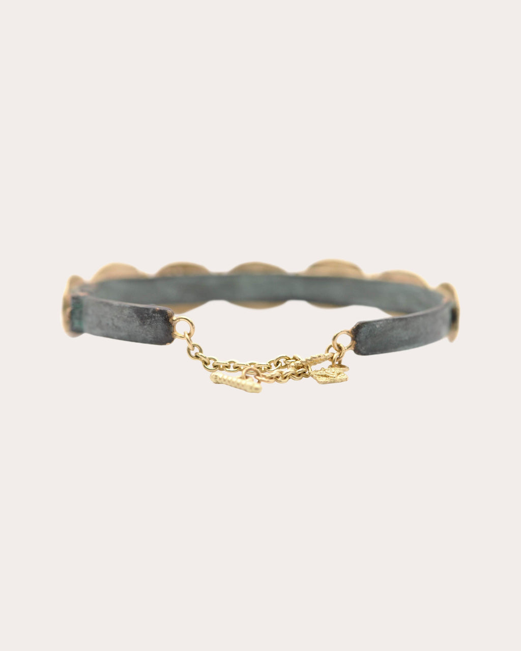 Diamond & 18k Gold Two-Tone Artifact Coin Cuff