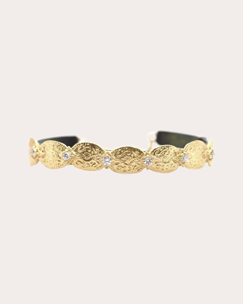 Diamond & 18k Gold Two-Tone Artifact Coin Cuff