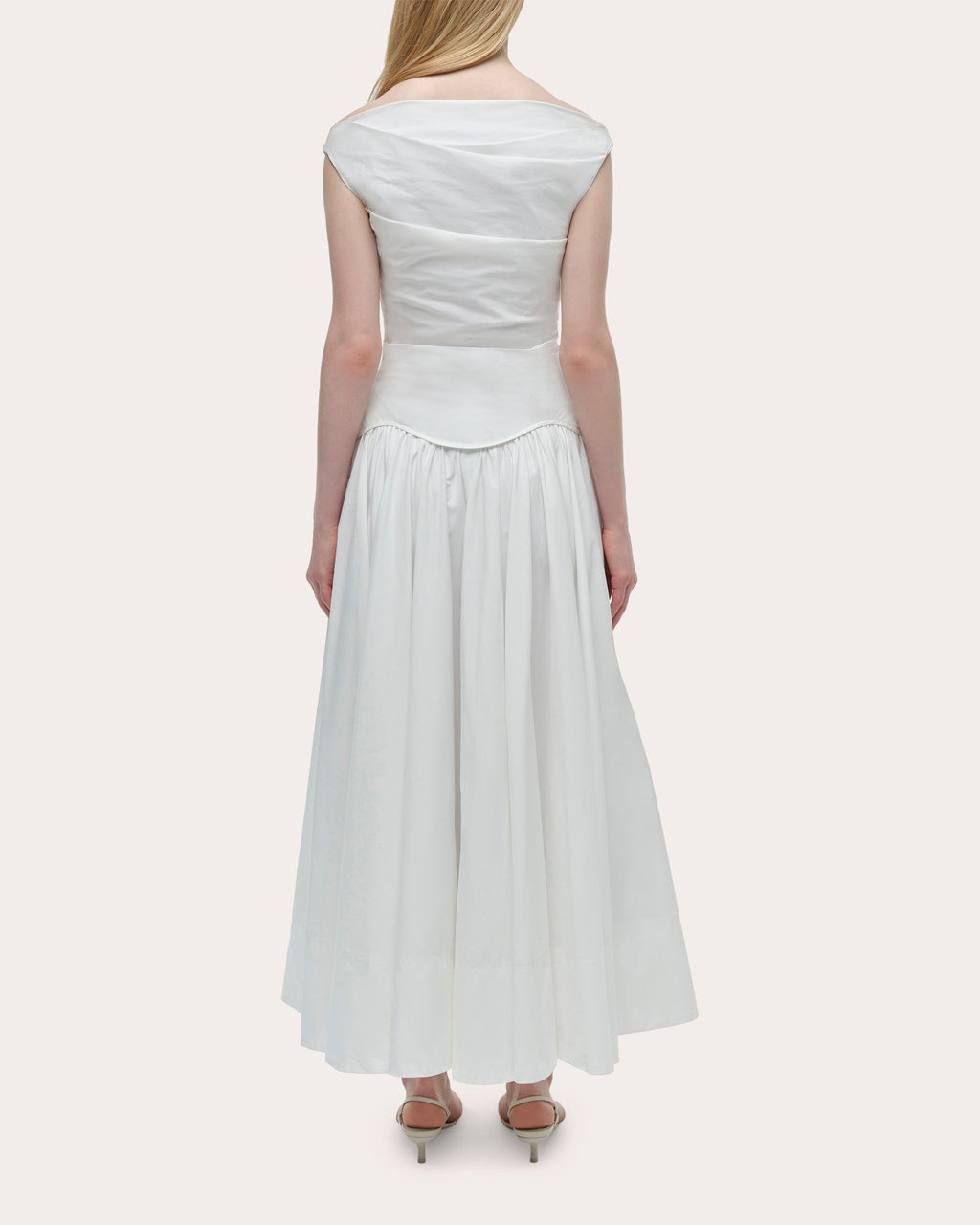 Cersei Poplin Off-Shoulder Midi Dress