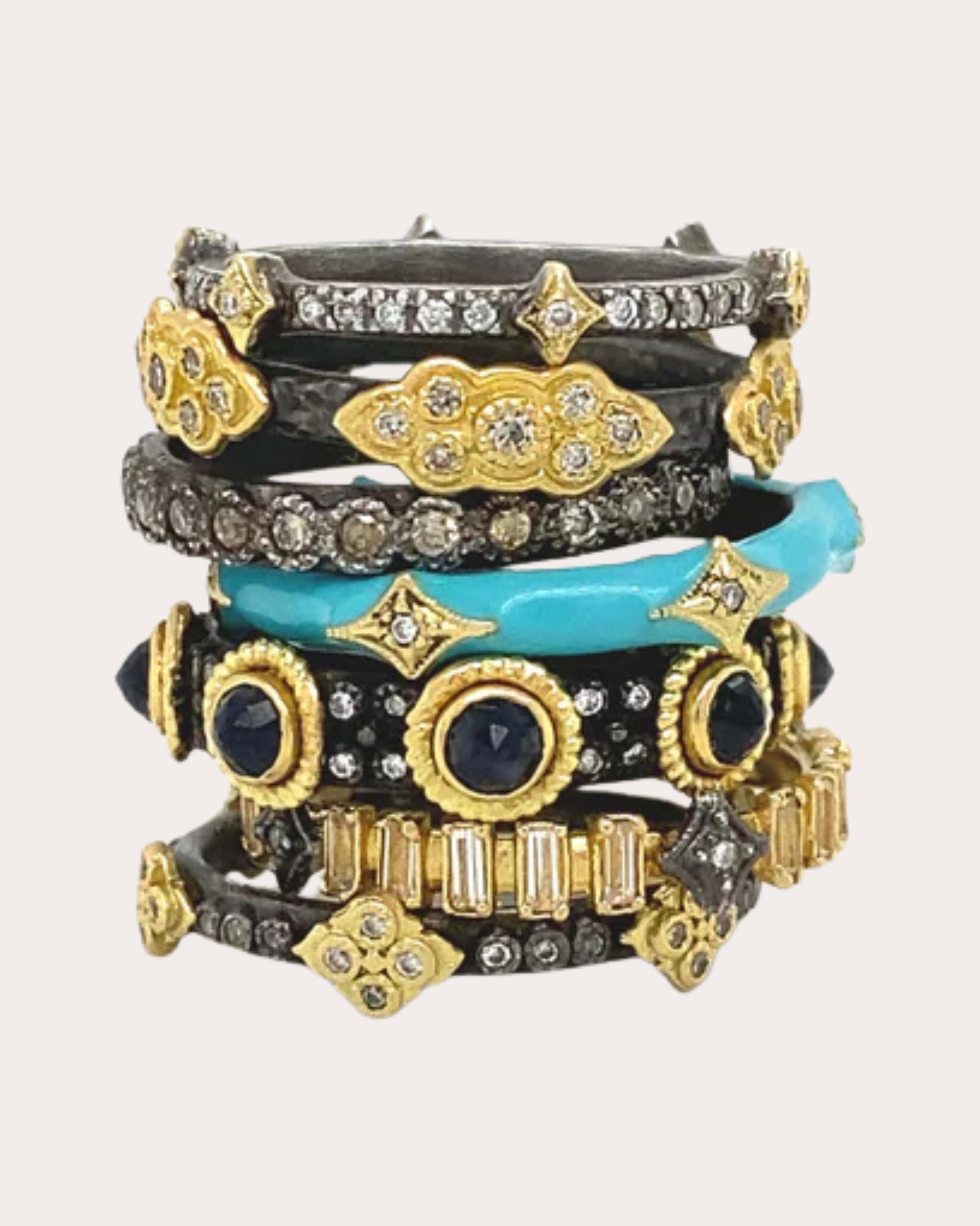 Diamond & 18k Gold Crivelli Stackable Ring
