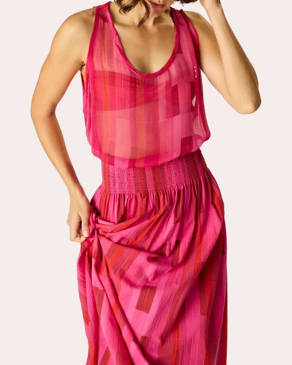 Ariana Sheer Chiffon Tank Top