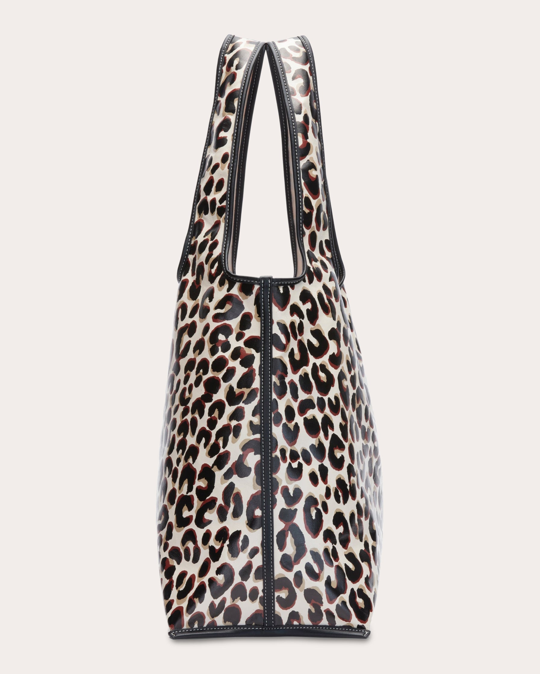 Leopard Coated Canvas Market Tote