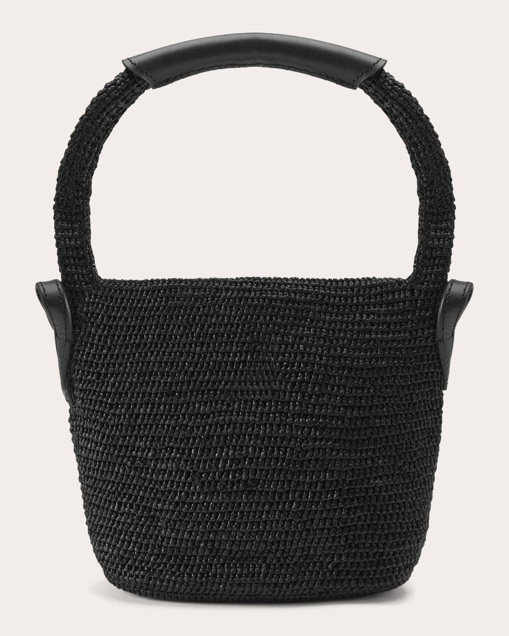 Yala Crocheted Raffia Mini Drawstring Sac Bag