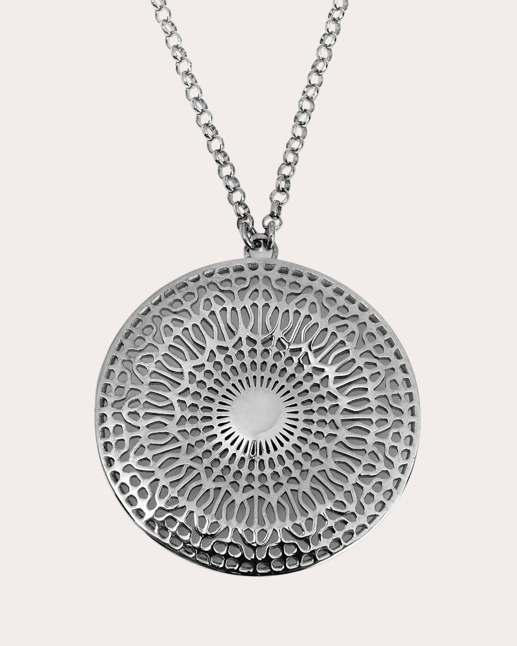 14k White Gold 432Hz Pendant Necklace