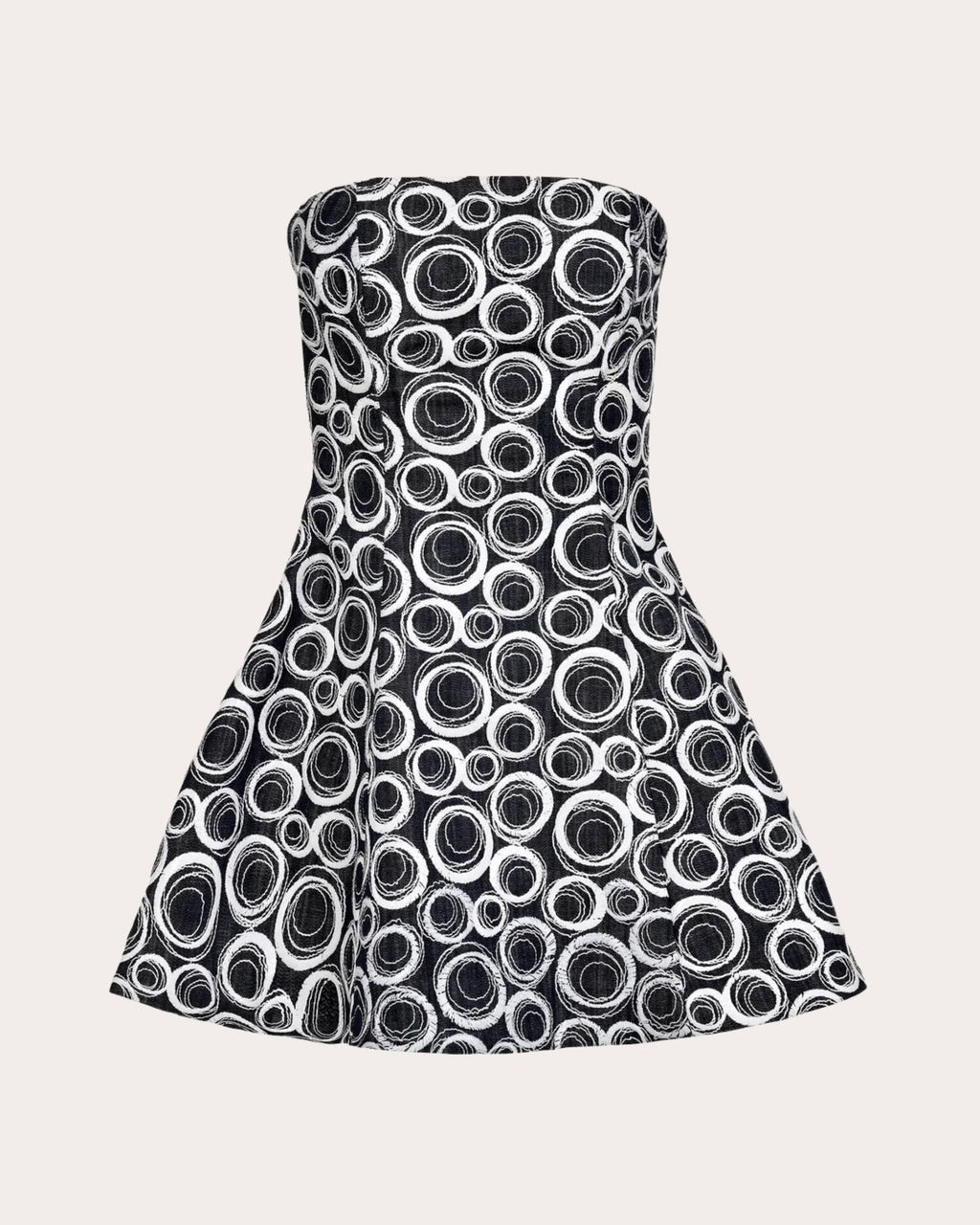 Padua Embroidered Denim Strapless Mini Dress