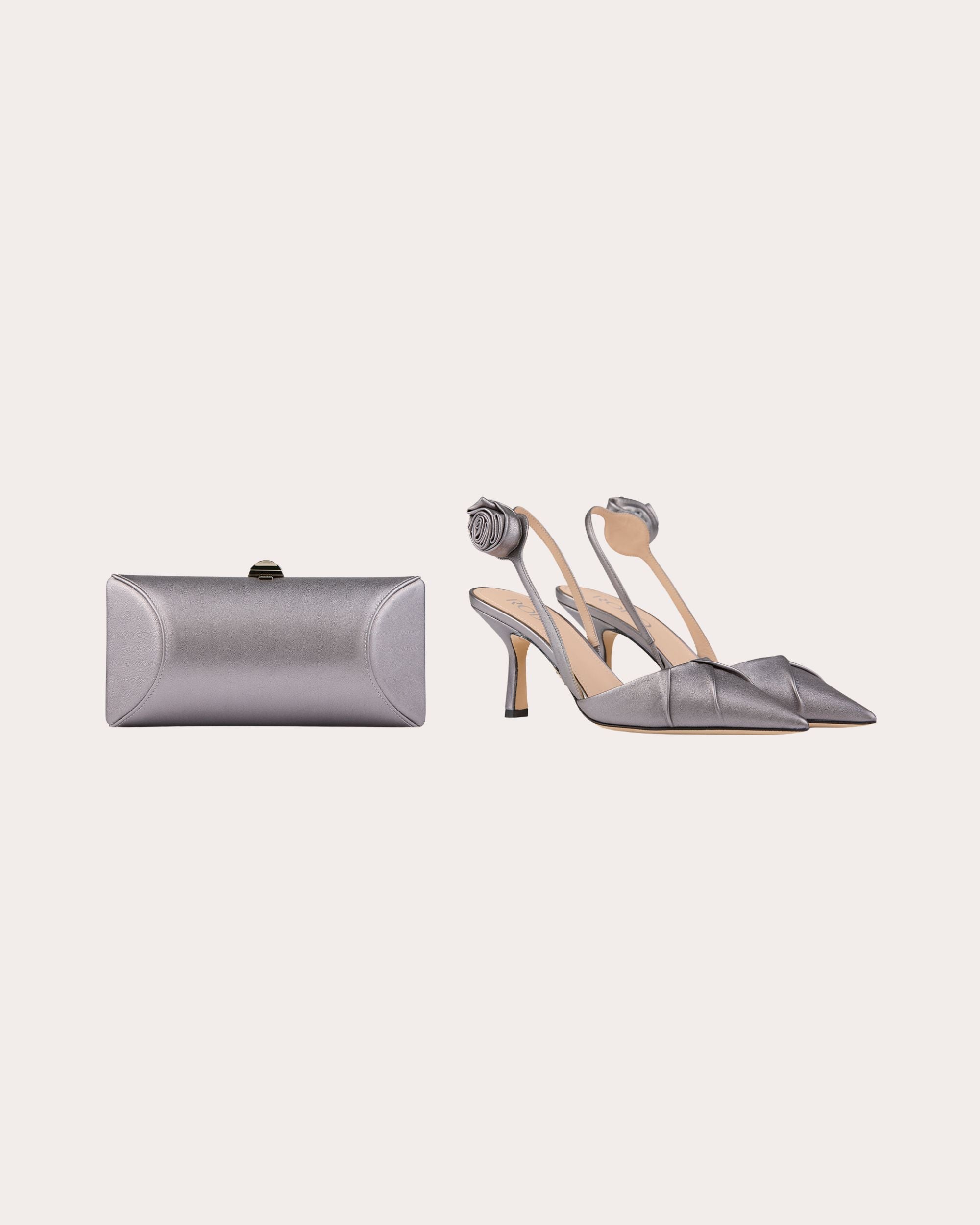 Tube Plus Metallic Leather Clutch