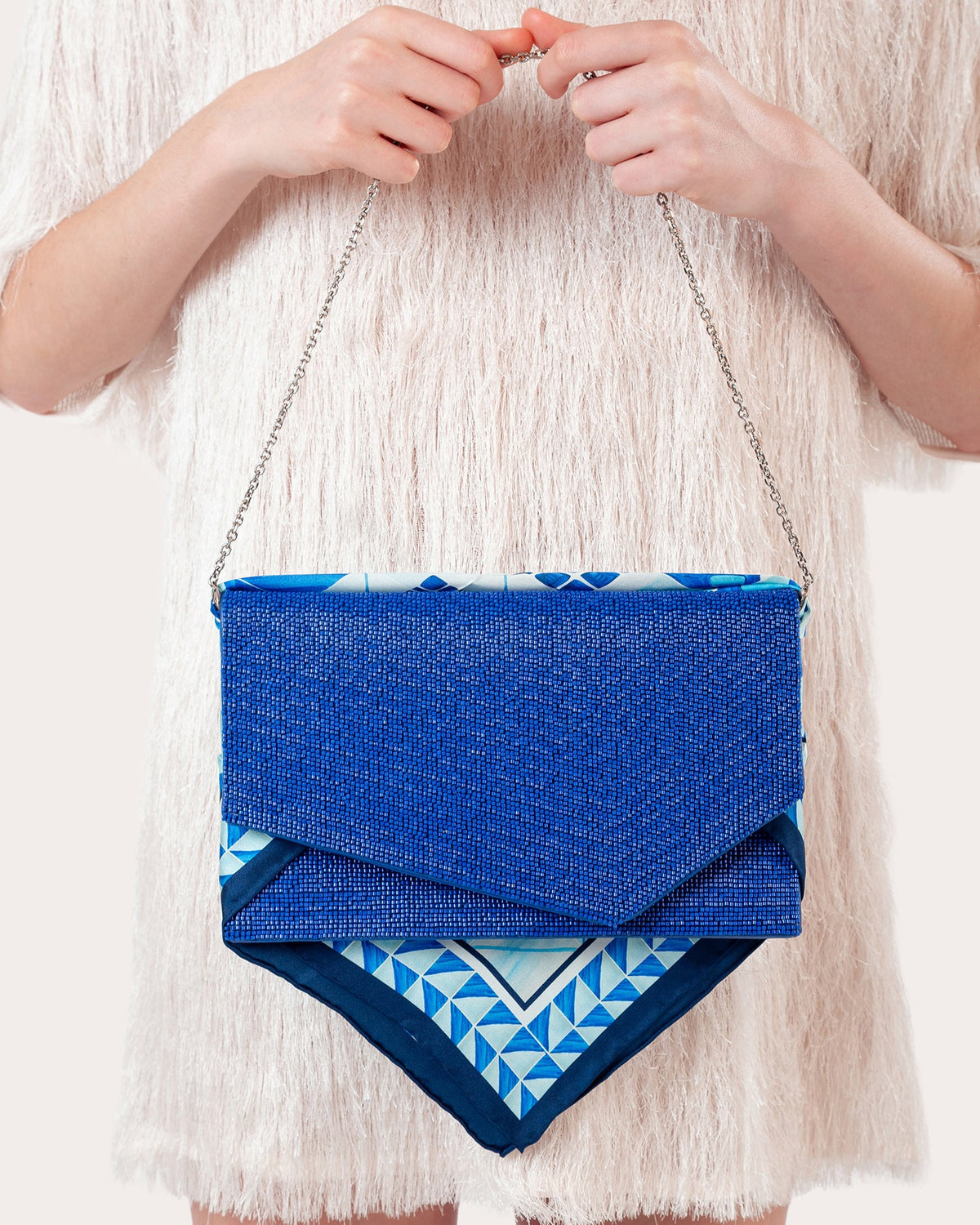 1AM Beaded Envelope Clutch Bag