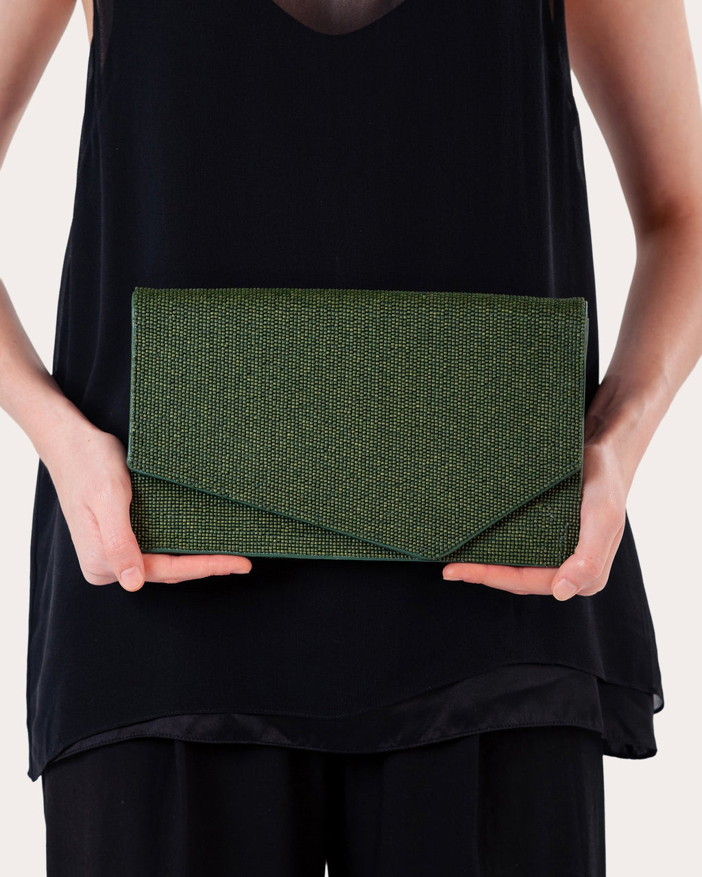 1AM Beaded Envelope Clutch Bag