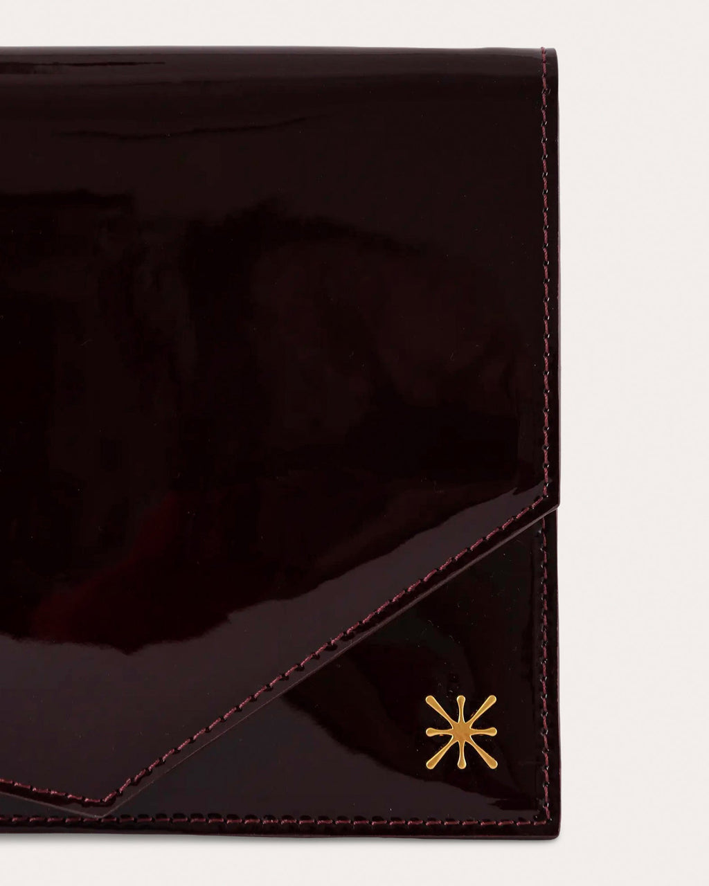 1AM Patent Leather Envelope Clutch Bag