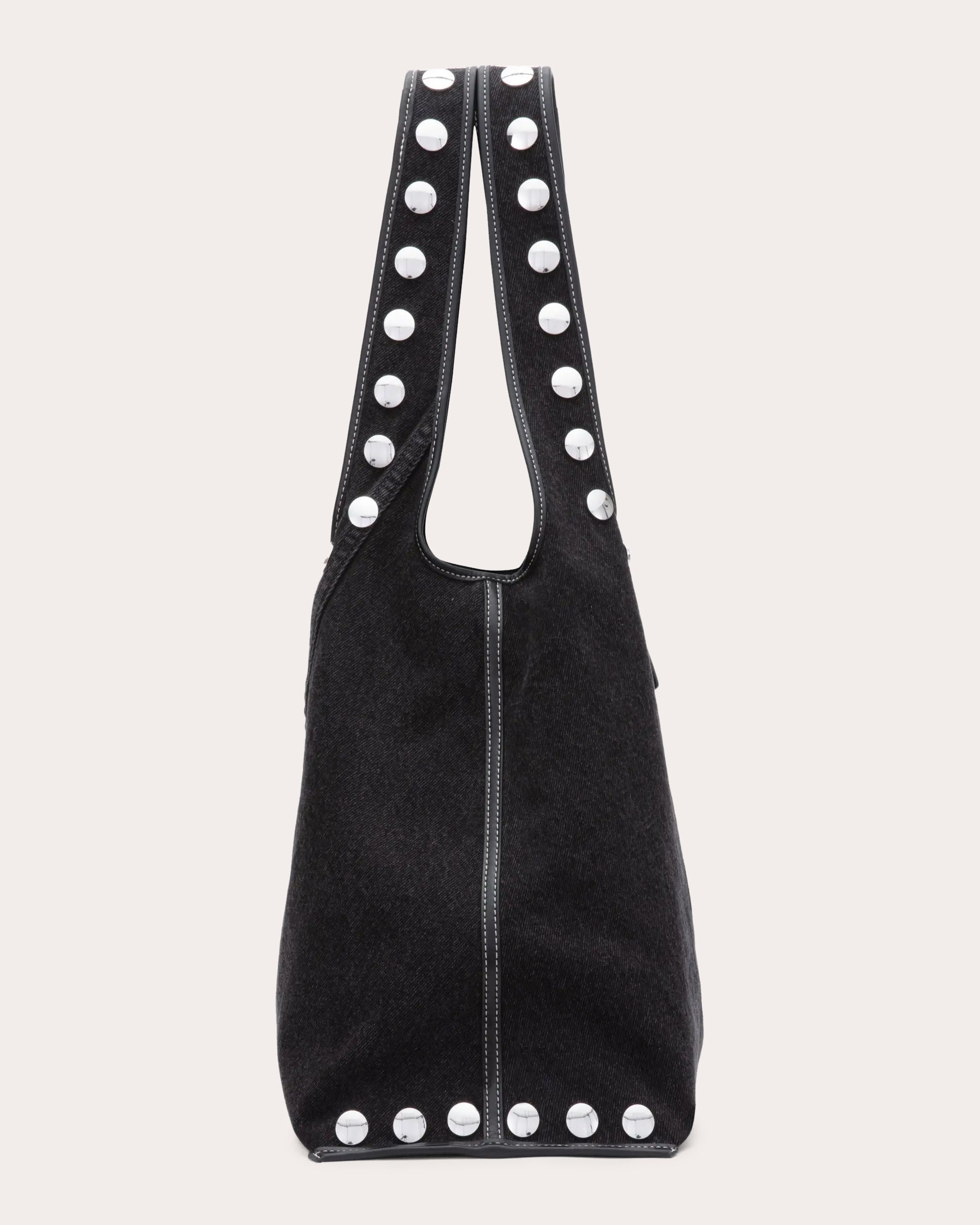 Market Studded Washed Denim Tote