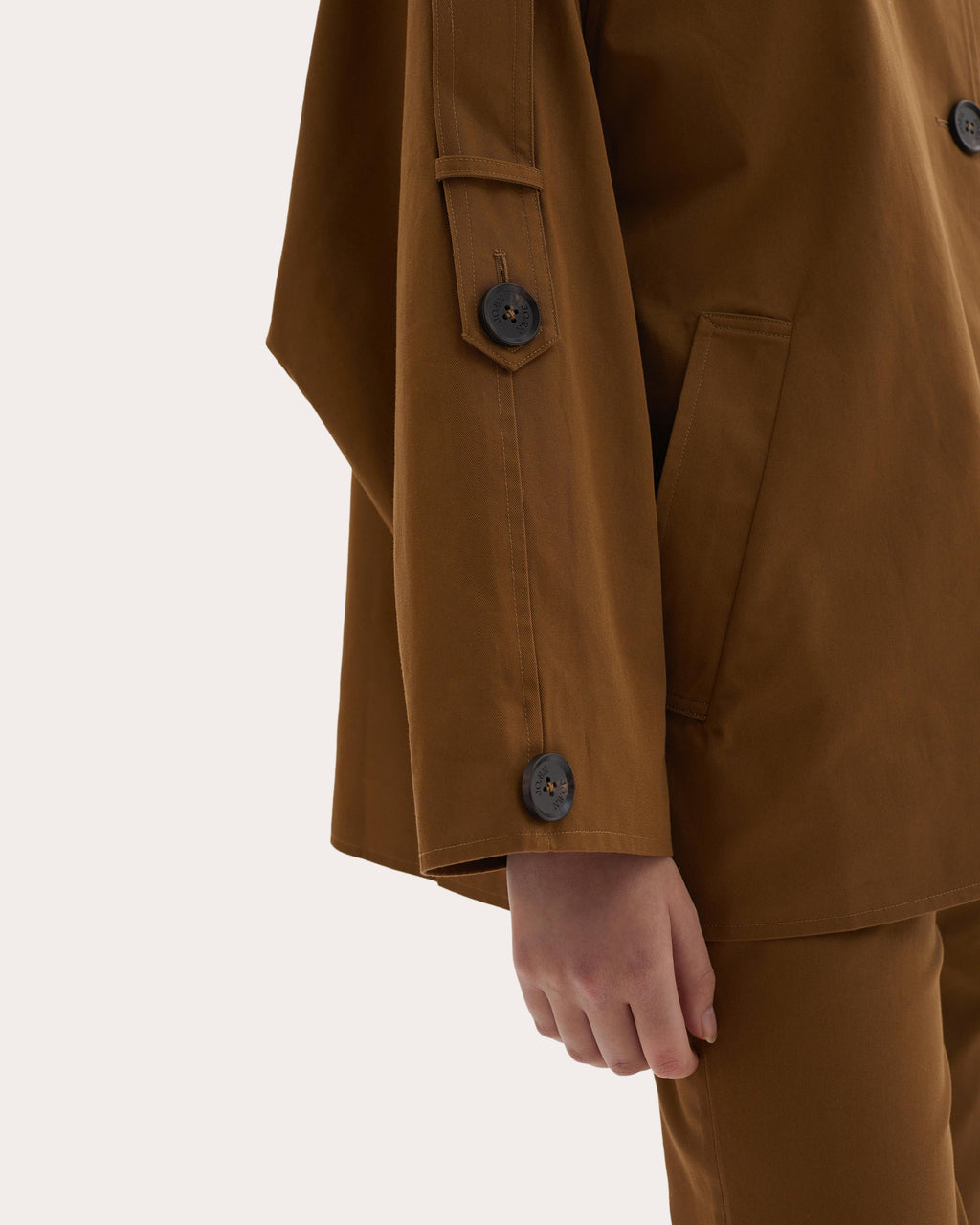 Sara Cotton Oversized Trench Jacket