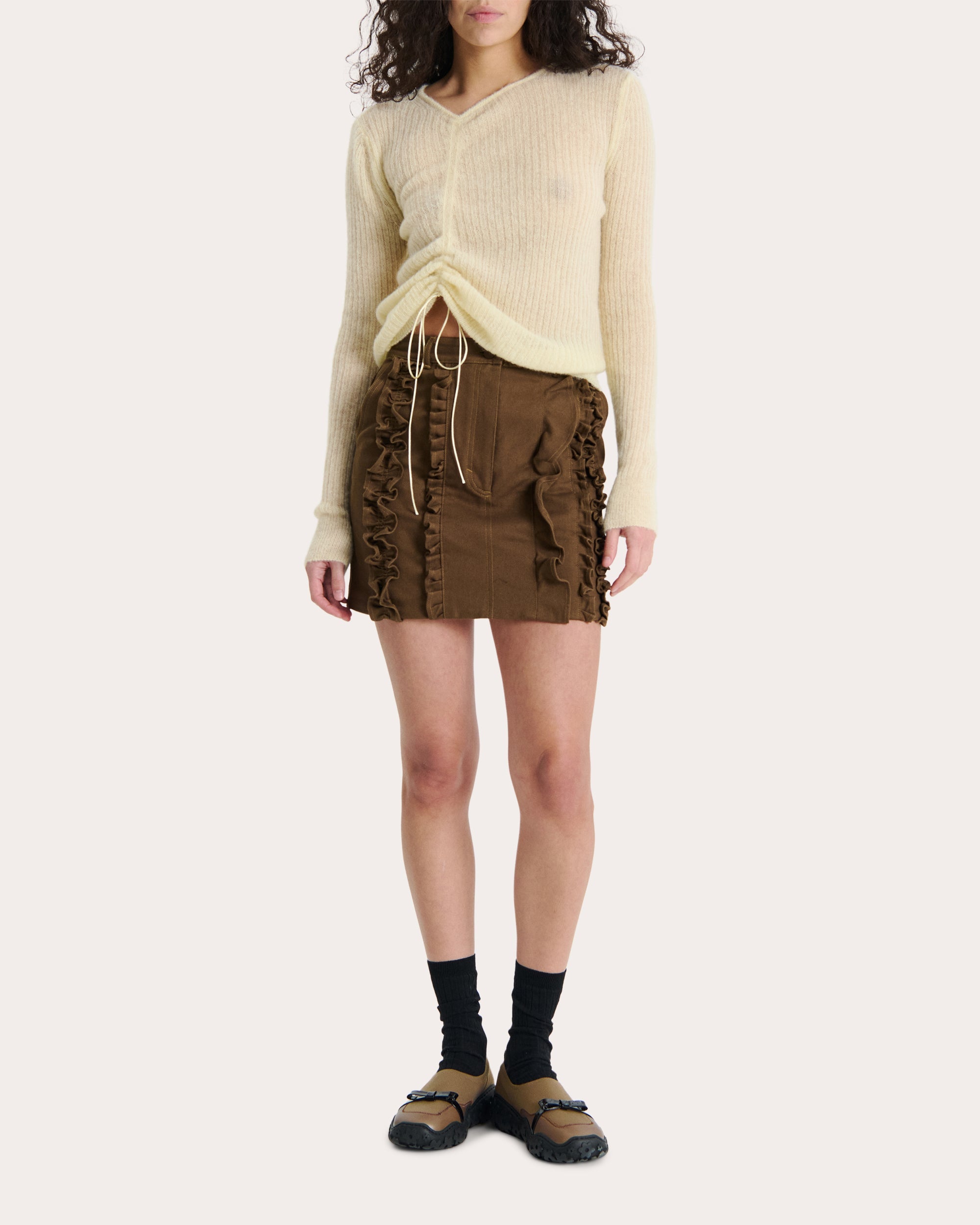 Ussi Ruched Alpaca-Blend Sweater