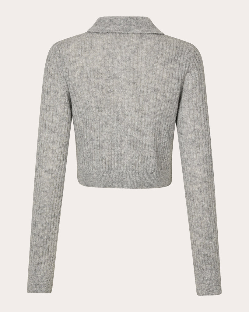 Jacqueline Ribbed Alpaca-Blend Cardigan