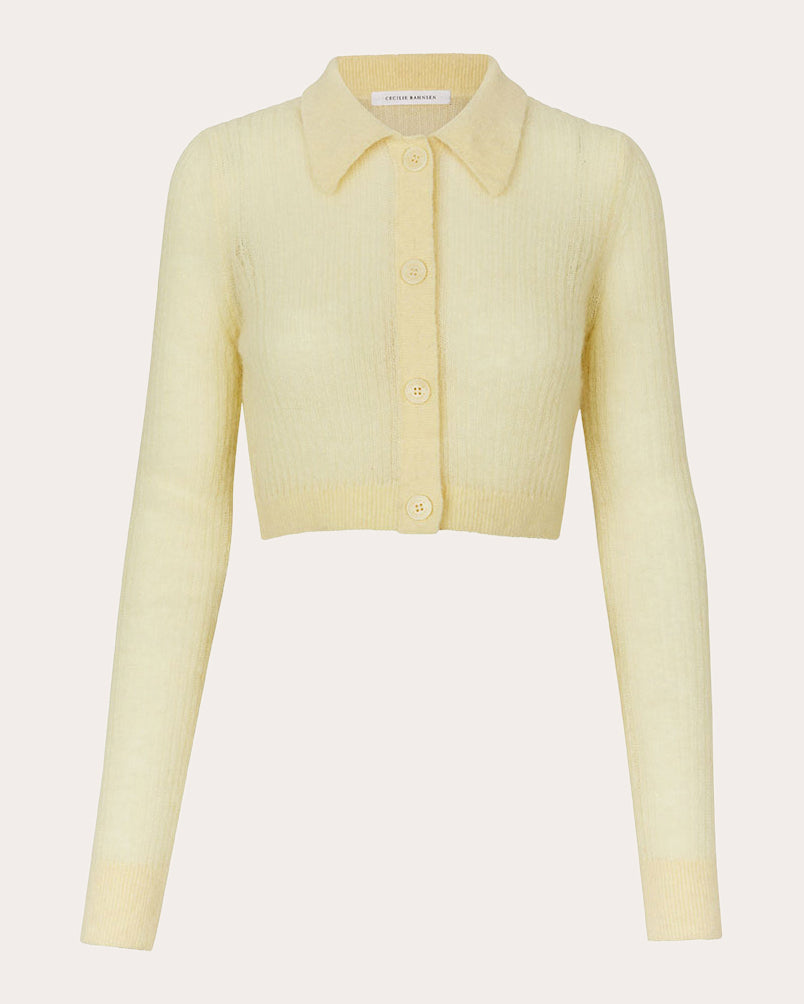 Jacqueline Ribbed Alpaca-Blend Cardigan
