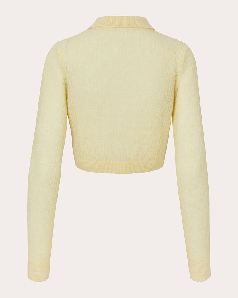 Jacqueline Ribbed Alpaca-Blend Cardigan