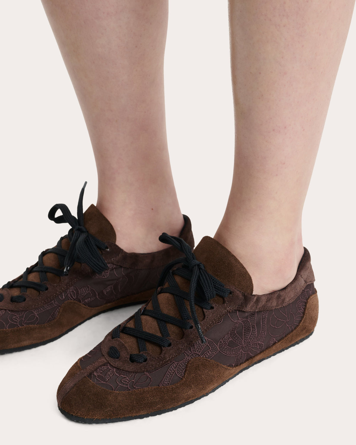Blaise Embroidered Bow Suede Sneaker