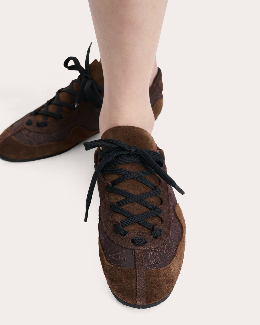 Blaise Embroidered Bow Suede Sneaker