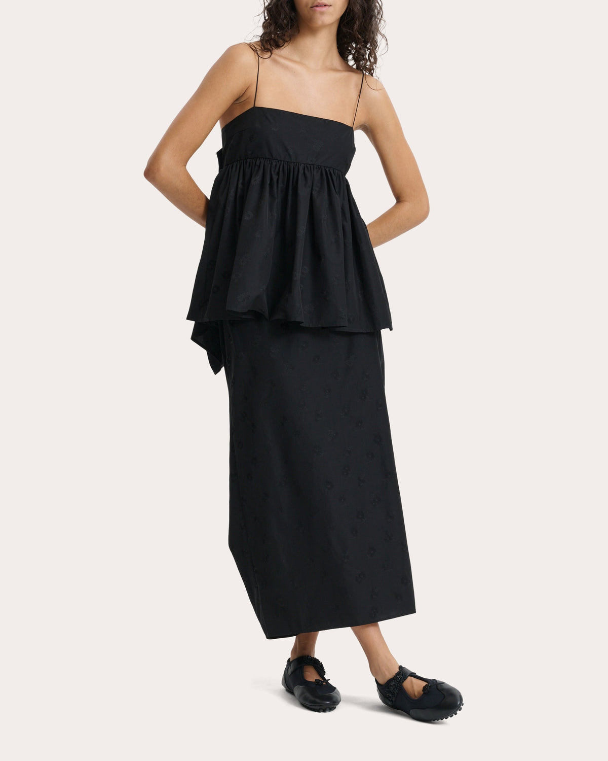 Veronica Ditsy Bellis Jacquard Babydoll Top