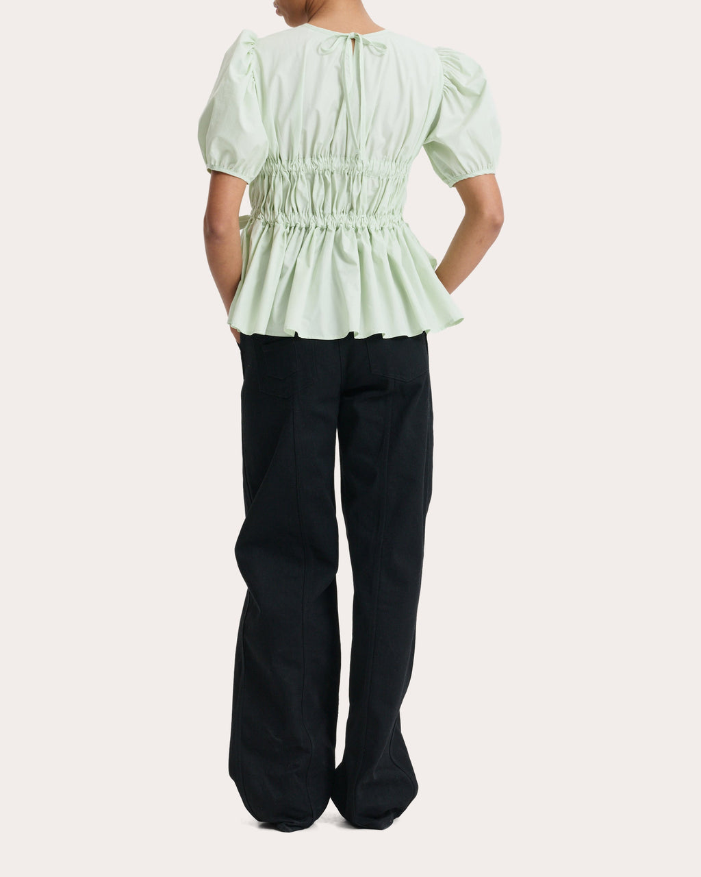 Freya Poplin Gathered Peplum Top