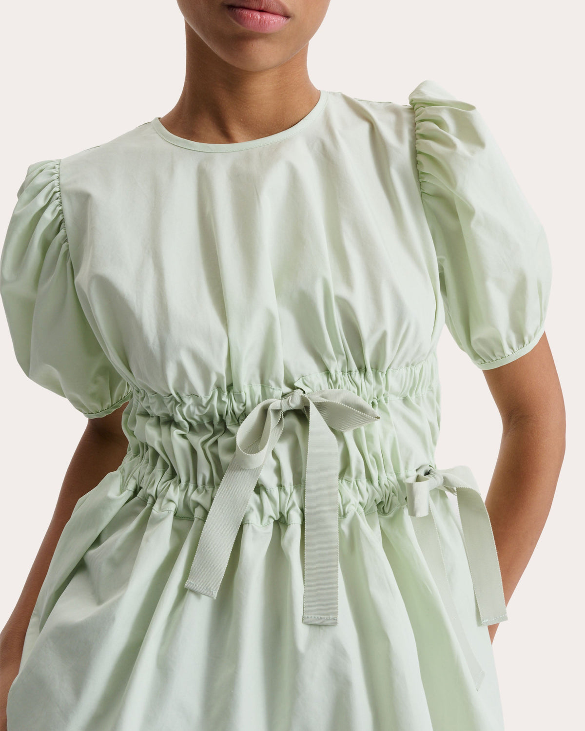Freya Poplin Gathered Peplum Top