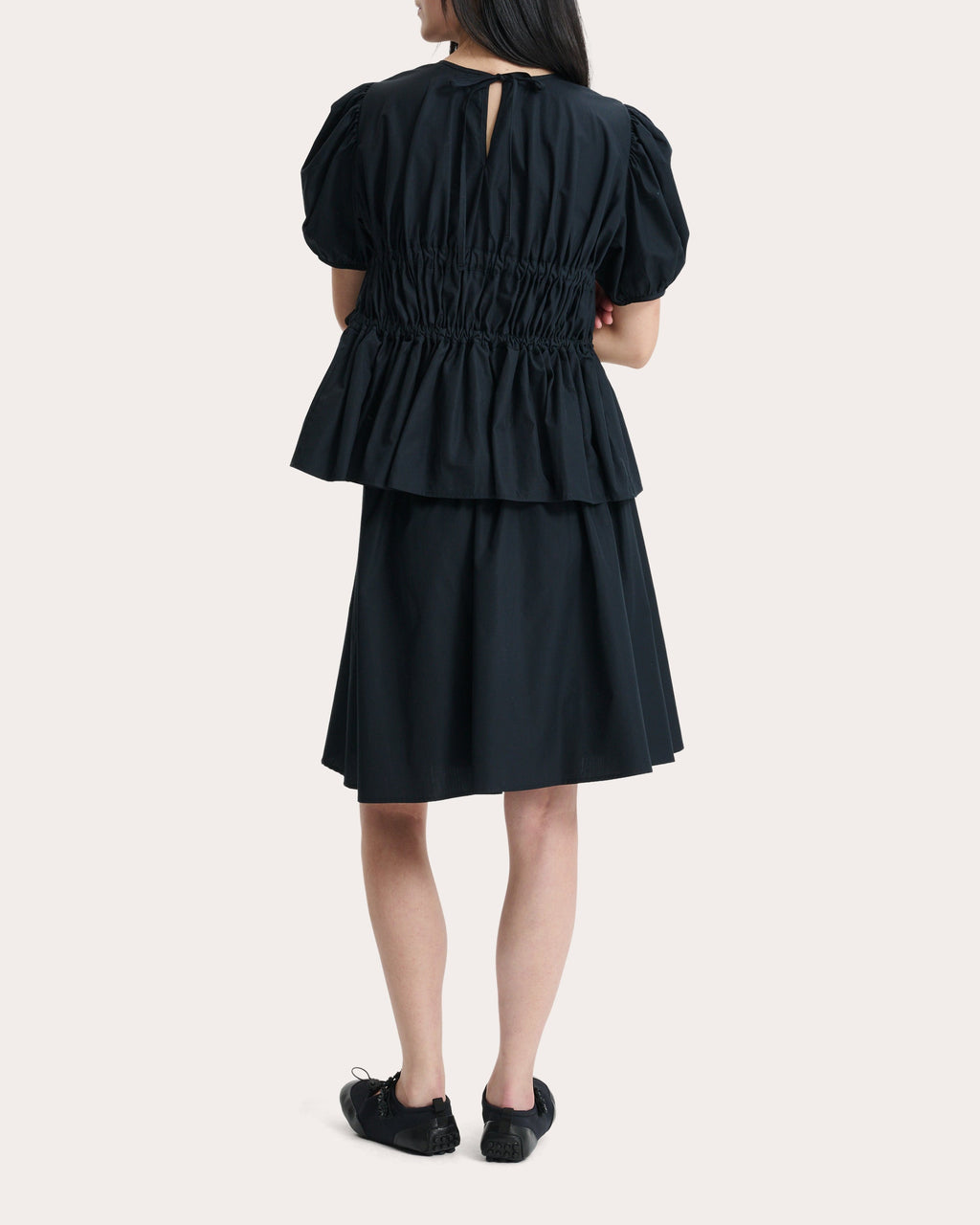 Freya Poplin Gathered Peplum Top
