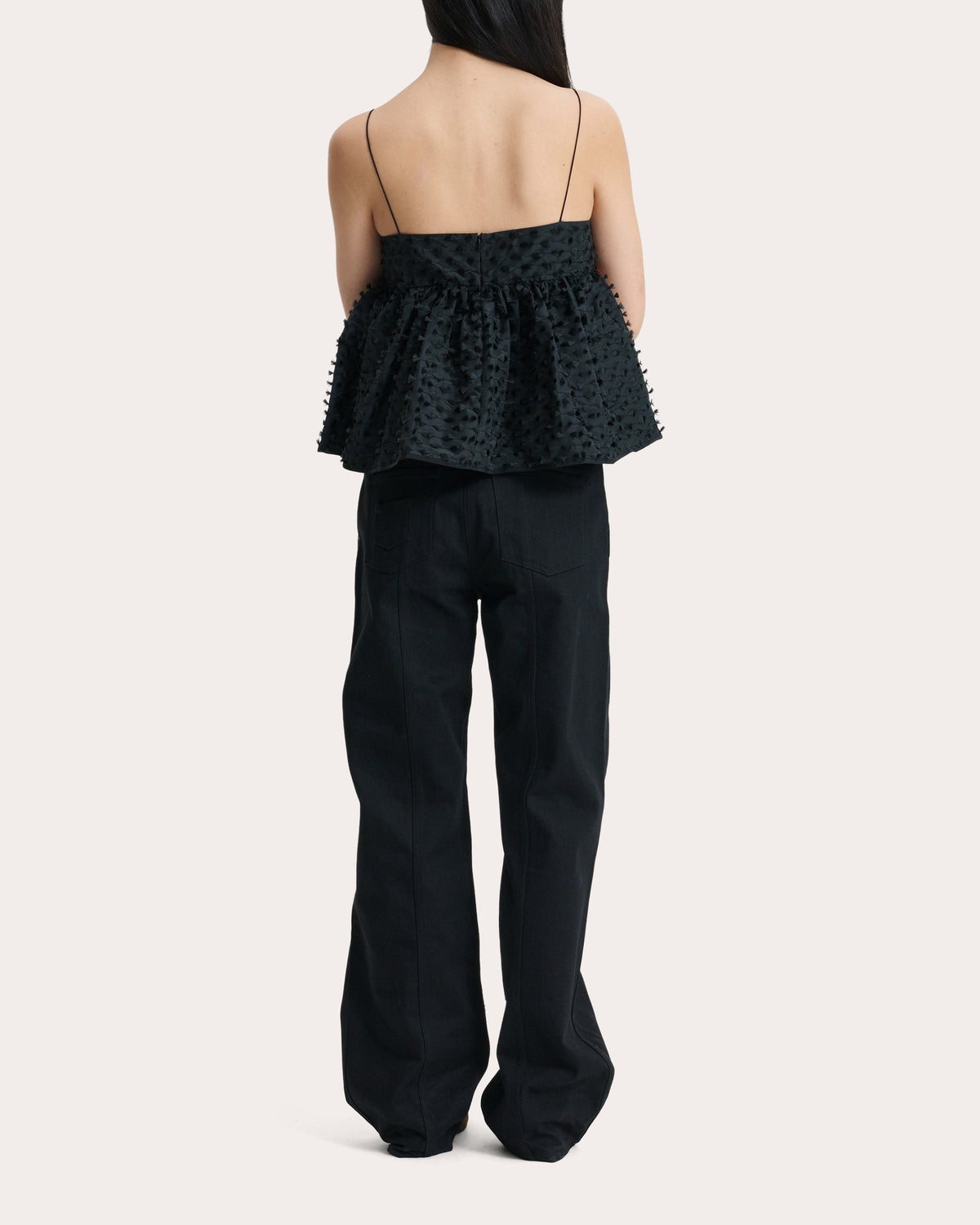 Babette Fiamma Fil-Coupé Peplum Top
