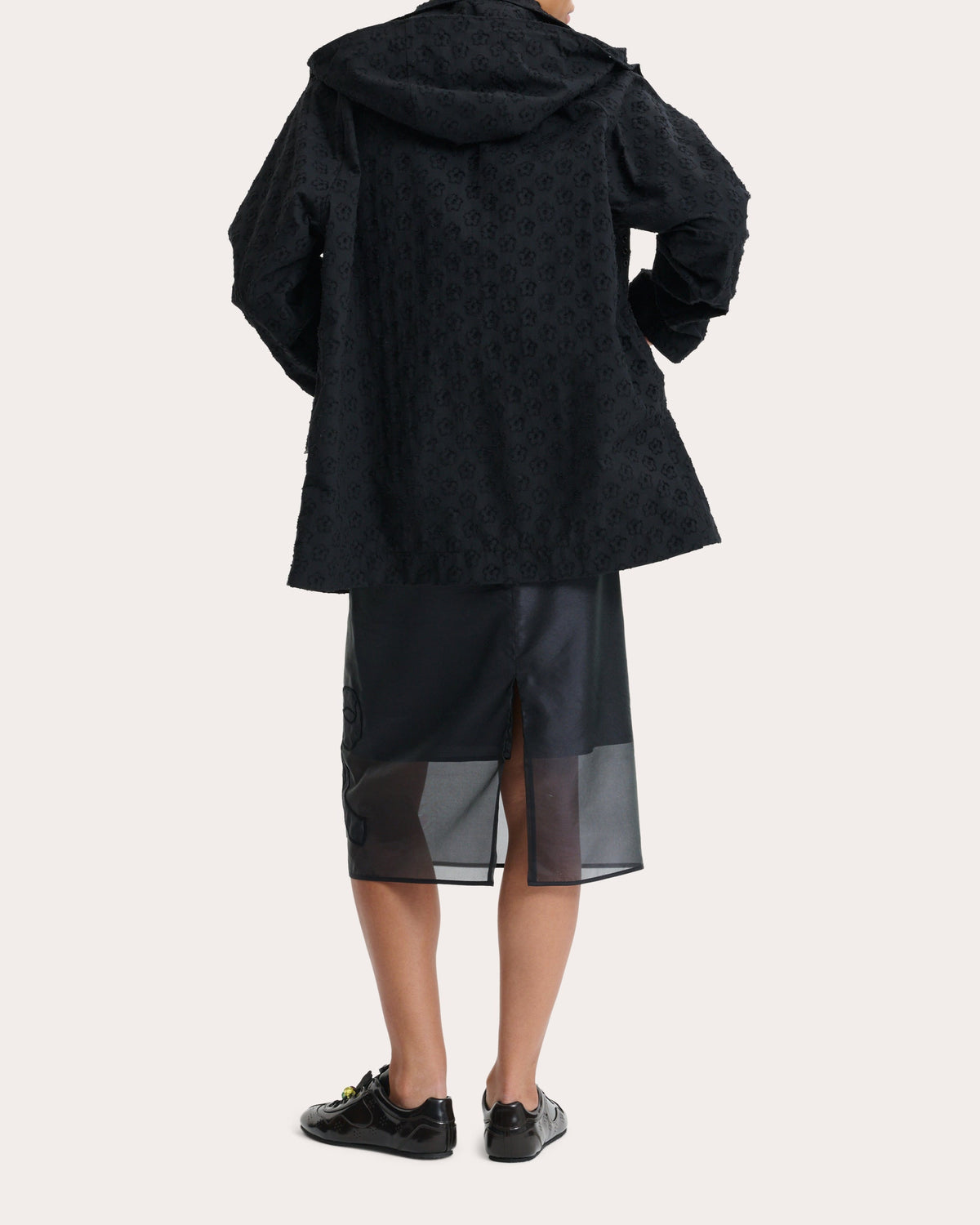 Bria Embroidered Organza Midi Skirt