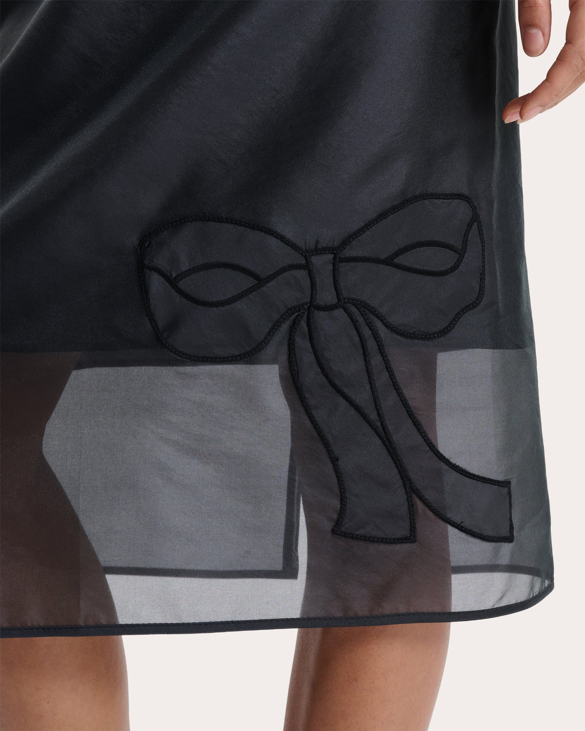 Bria Embroidered Organza Midi Skirt