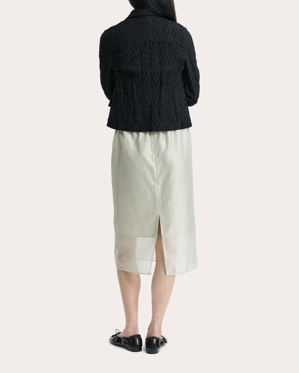 Bria Embroidered Organza Midi Skirt