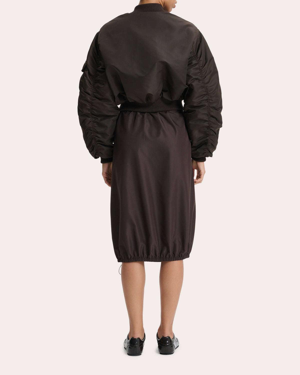 Fie Faille Drawcord Midi Skirt