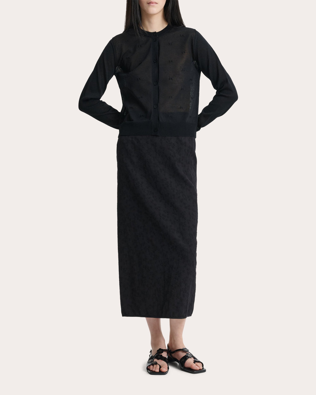 Uka Eira Matelassé Midi Skirt