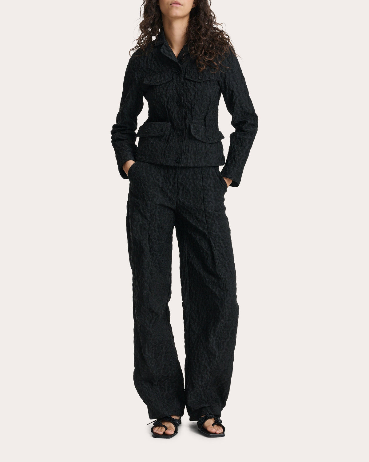 Darmela Begonia Jacquard Trousers