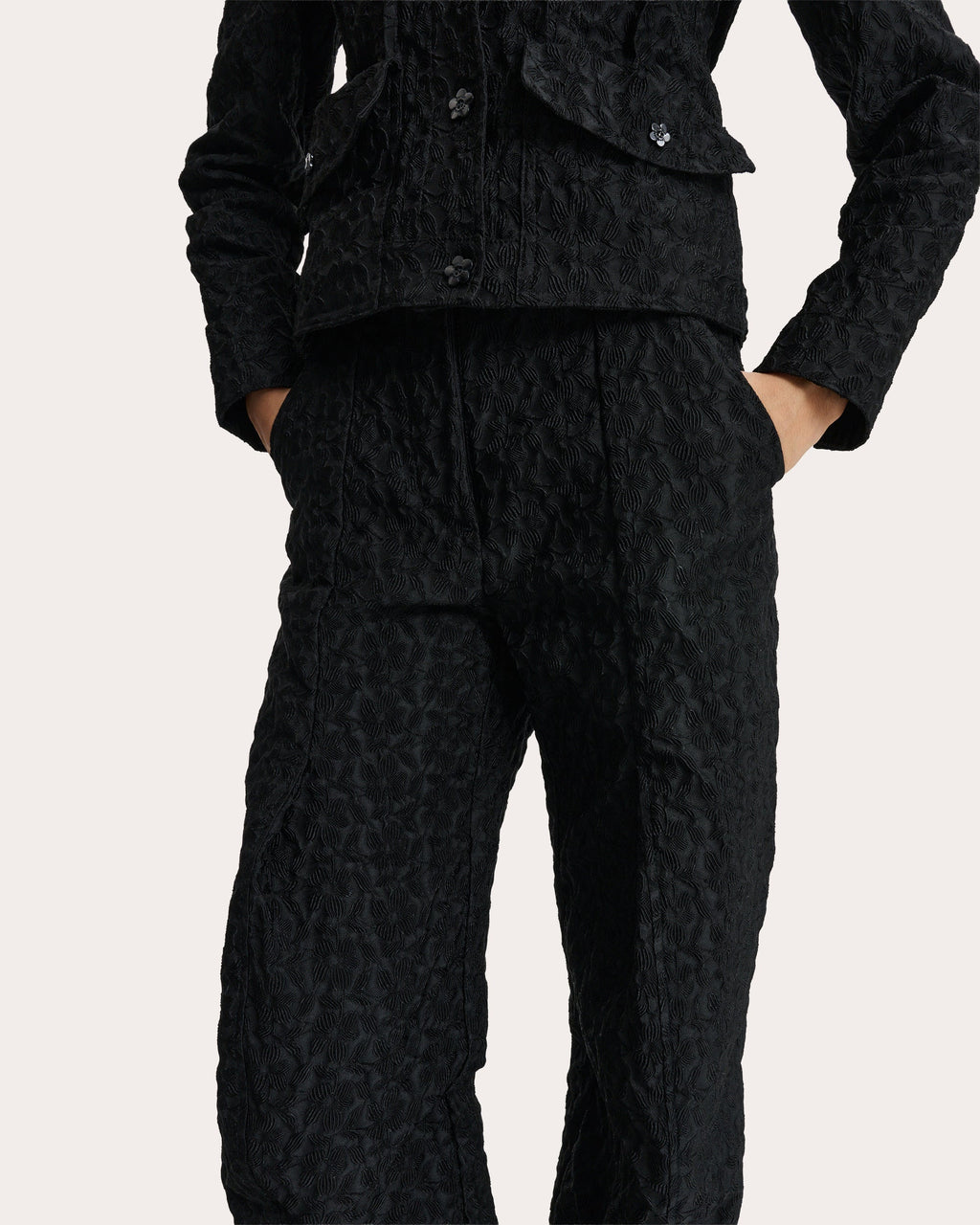 Darmela Begonia Jacquard Trousers