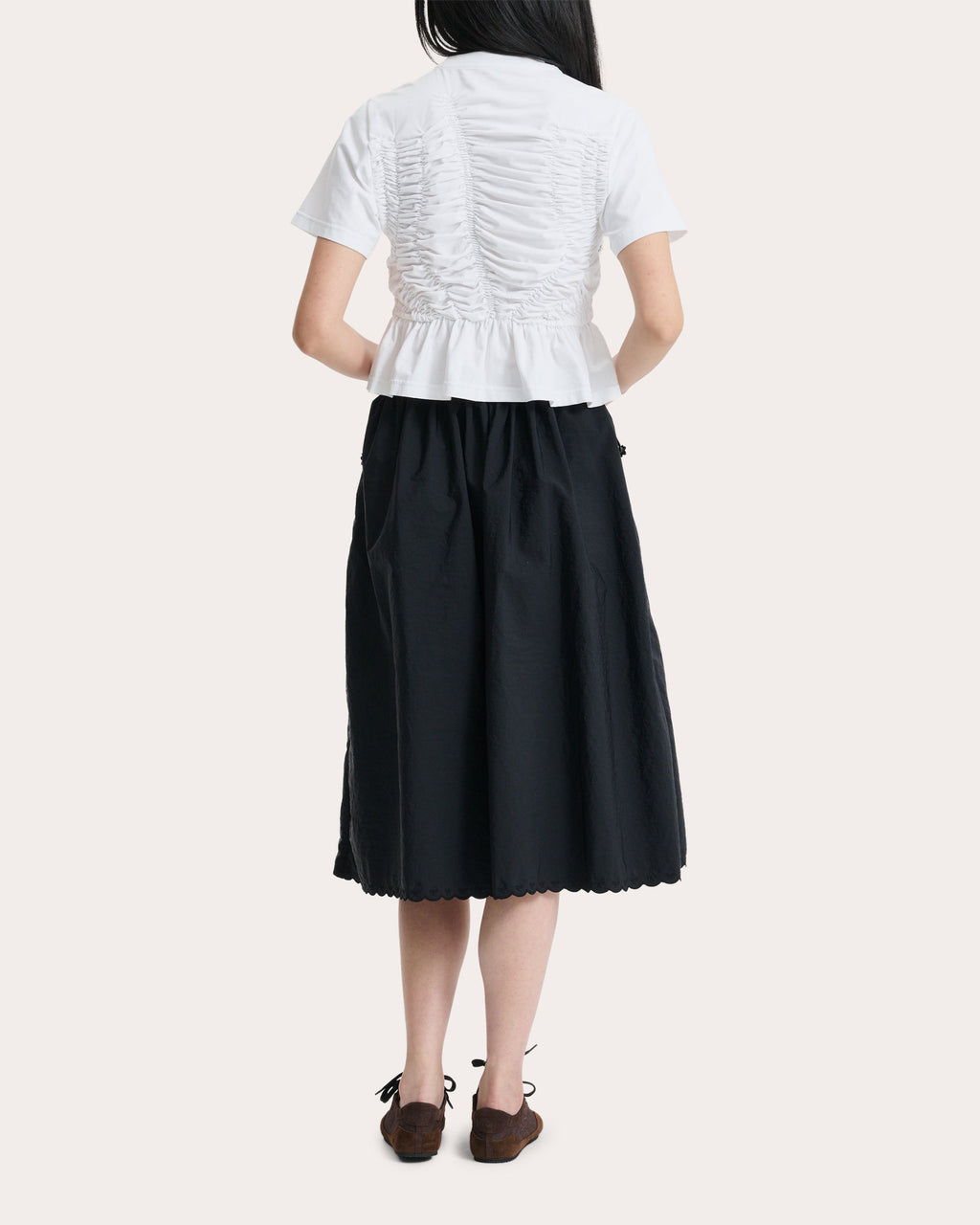 Ace Jersey Shirred Ruffle T-Shirt