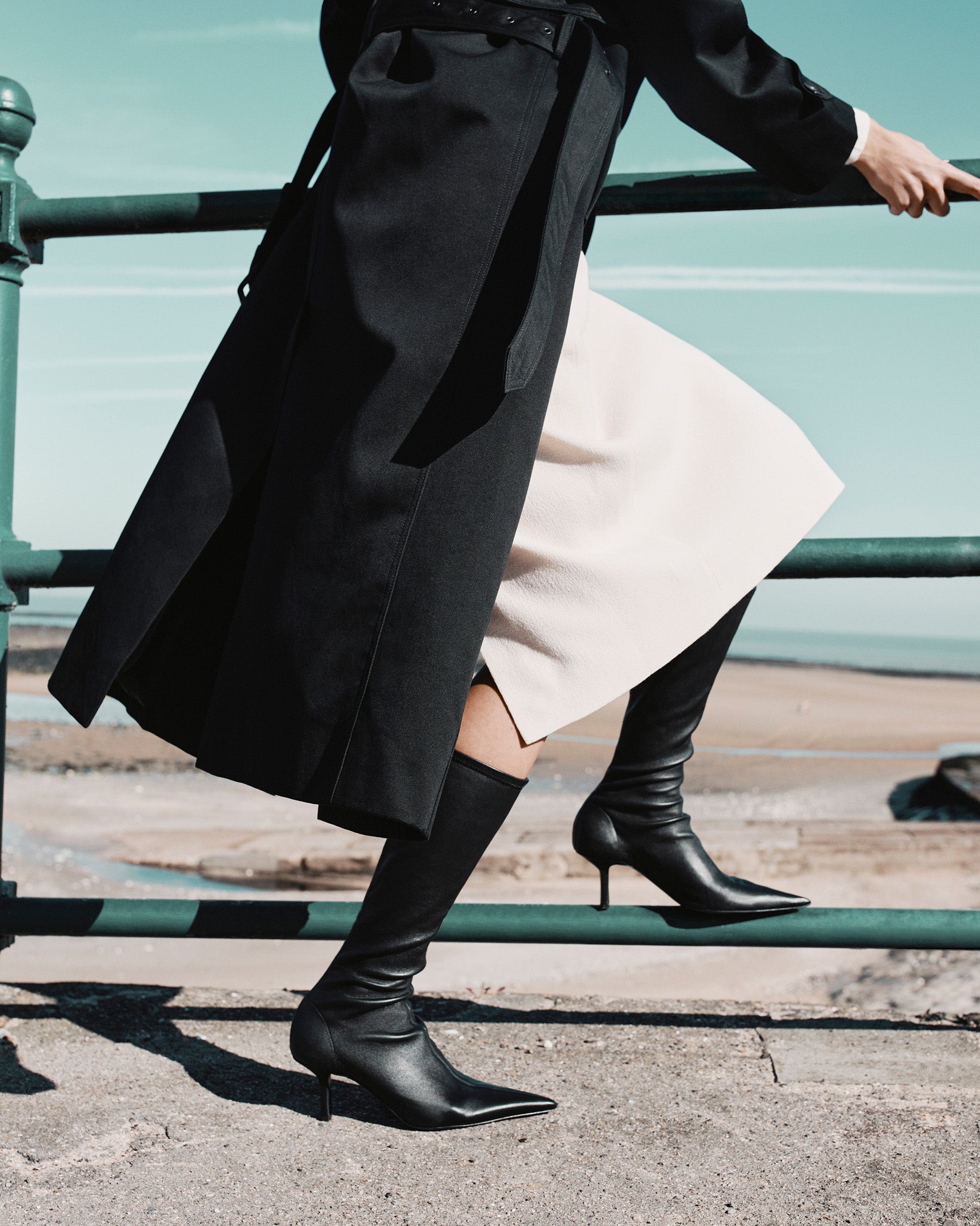 Nosa 65 Stretch-Leather Knee-High Boot