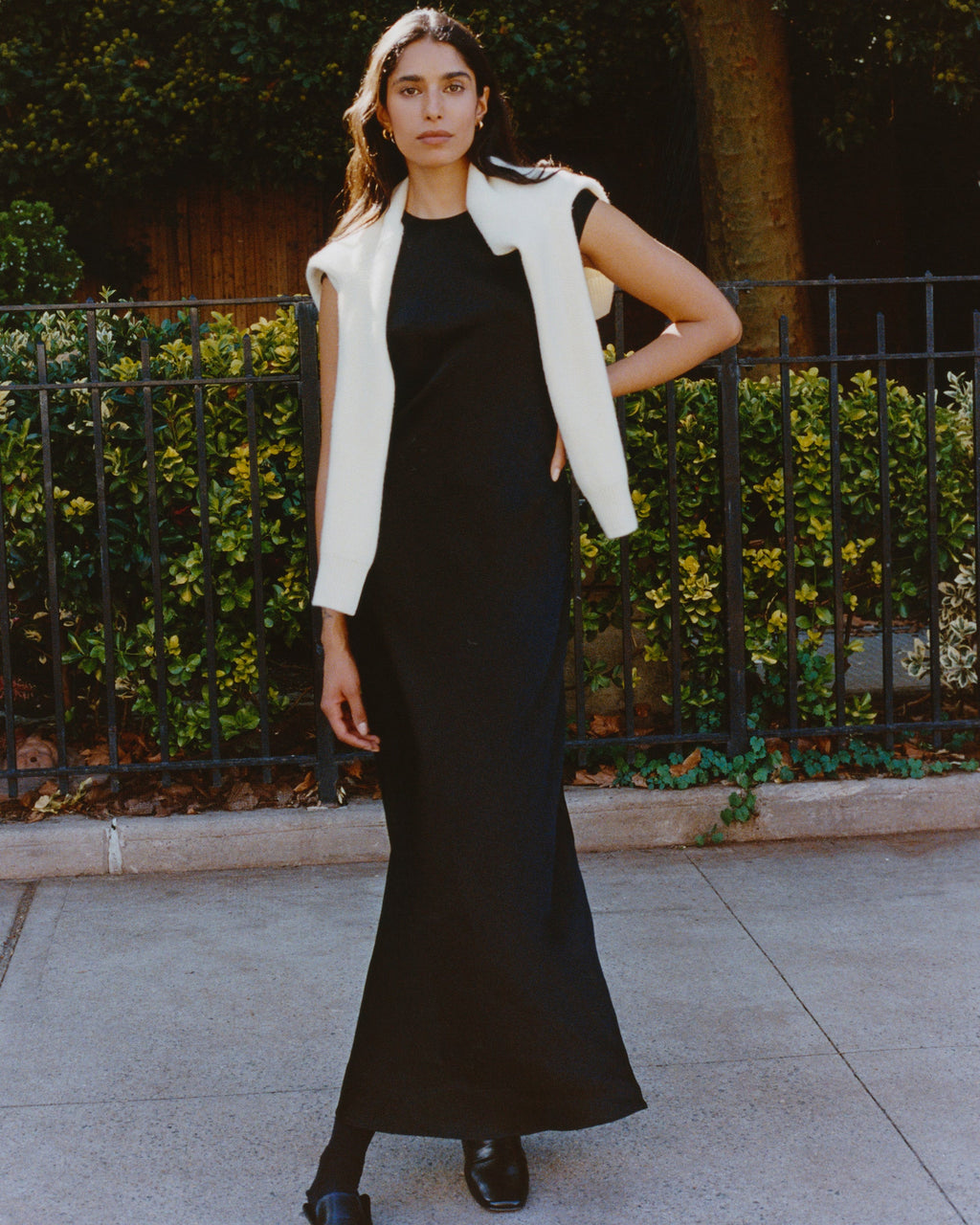 Bias-Cut Satin Maxi Dress