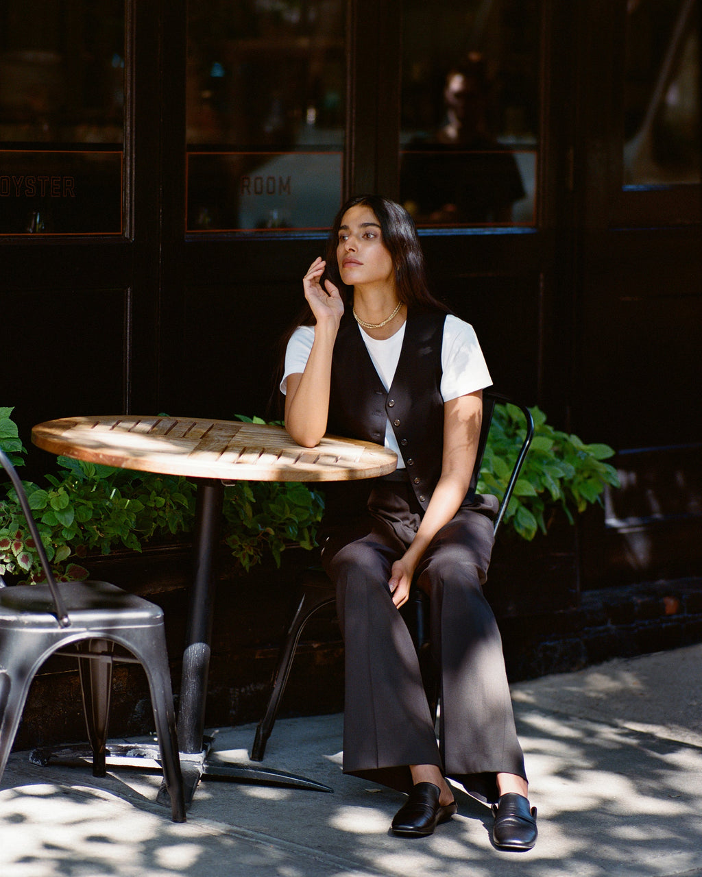 Woven Stretch-Wool Vest